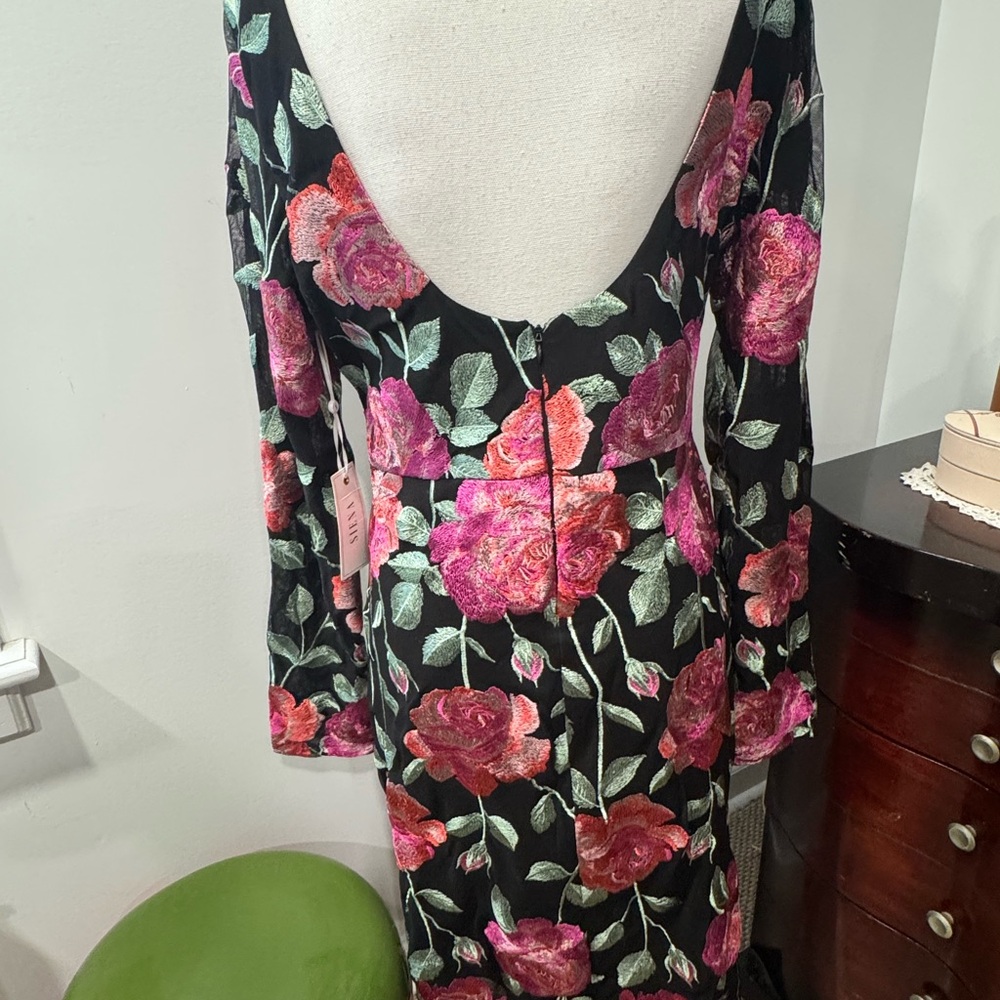 SIENA Floral Black and Pink Dress - Picture 6 of 11